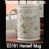 Irish Belleek China Herself Shamrock Coffee Mug