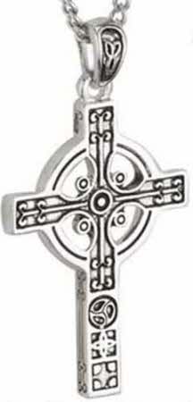 Celtic Cross Necklace Mens Stainless Steel 45008