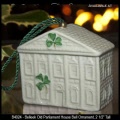 Irish Belleek China Old Parliament House Bell 2011 Annual Christmas Tree Ornament 