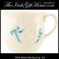 Irish Belleek China Bunny Baby Cup - Boy