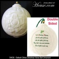 Irish Belleek China Christmas Blessing Ball Ornament