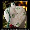 Irish Belleek China Our First Christmas Together 2011 Christmas Tree Ornament 