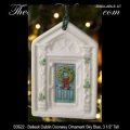 Irish Belleek China Dublin Doorway Sky Blue Christmas Tree  Ornament 