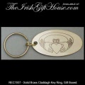 Irish Gifts - Brass Claddagh Key Ring
