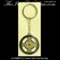 Enamel Celtic Cross Key Ring