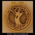 Gold Plated Celtic Tree of Life Money Clip