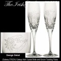 Galway Irish Crystal Bride and Groom Champagne Wedding Flutes