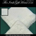 Irish Baby Blanket with White Shamrock