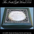 Irish Blessing Trinket Box with Pewter Inlay