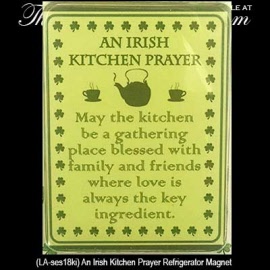 An Irish Kitchen Prayer Refrigerator Magnet 