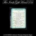 An Irishman’s Philosophy Refrigerator Magnet with Shamrocks