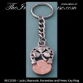 Lucky Shamrock, Horseshoe and Penny Key Ring