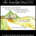 An Irish Blessing Greeting Card with Pastoral Watercolor