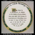 Irish Royal Tara China Childs Blessing Plate