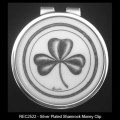 Silver Plated Shamrock Money Clip