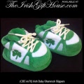 Irish Gifts - Irish Baby Shamrock Slippers