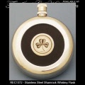 Irish Gifts - Shamrock Irish Whiskey Flask