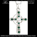 Solvar Irish Jewelry Silver Plated Celtic Cross Necklace Pendant