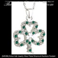 Solvar Irish Jewelry Silver Plated Shamrock Necklace Pendant