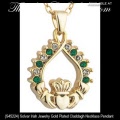 Solvar Irish Jewelry Gold Plated Claddagh Necklace Pendan
