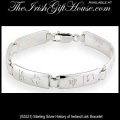 Solvar Irish Jewelry - Sterling Silver History of Ireland Link Bracelet
