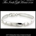 Solvar Irish Jewelry - Sterling Silver History of Ireland Link Bracelet