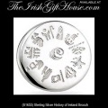 Solvar Irish Jewelry - Sterling Silver History of Ireland Brooch
