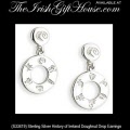 Solvar Irish Jewelry - Sterling Silver History of Ireland Earrings