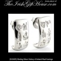 Solvar Irish Jewelry - Sterling Silver History of Ireland Earrings