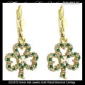 Solvar Irish Jewelry Gold Plated Shamrock Earrings