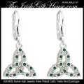 Solvar Irish Jewelry Silver Plated Celtic Trinity Knot Earrings