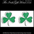 Solvar Irish Jewelry Shamrock Earrings, Silver Plated 