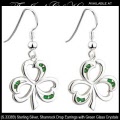 Solvar Irish Jewelry Sterling Silver Shamrock Earrings