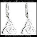 Solvar Irish Jewelry Silver Plated Celtic Trinity Knot Earrings