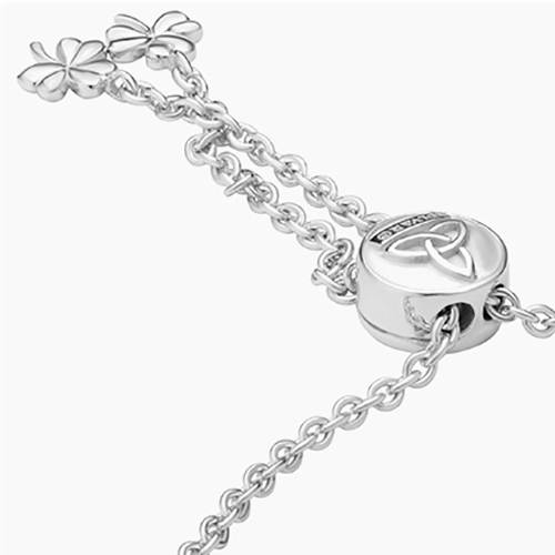 Claddagh Sterling Silver Bracelet 6 piece with extender 8424