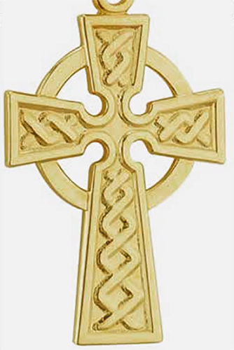 Celtic Cross Necklace Gold 4292   Gold Celtic Cross Necklace 4292 A 