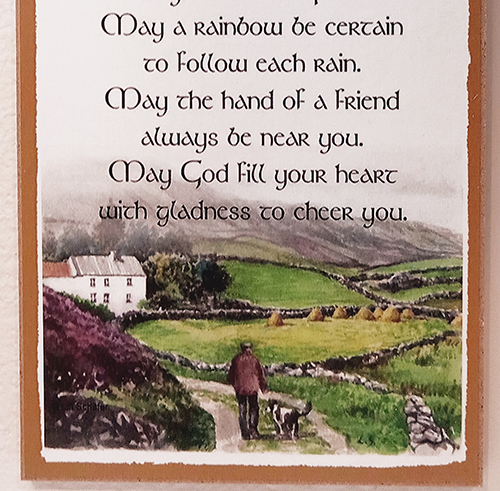 Irish Blessing Plaque - Wood - c5x10