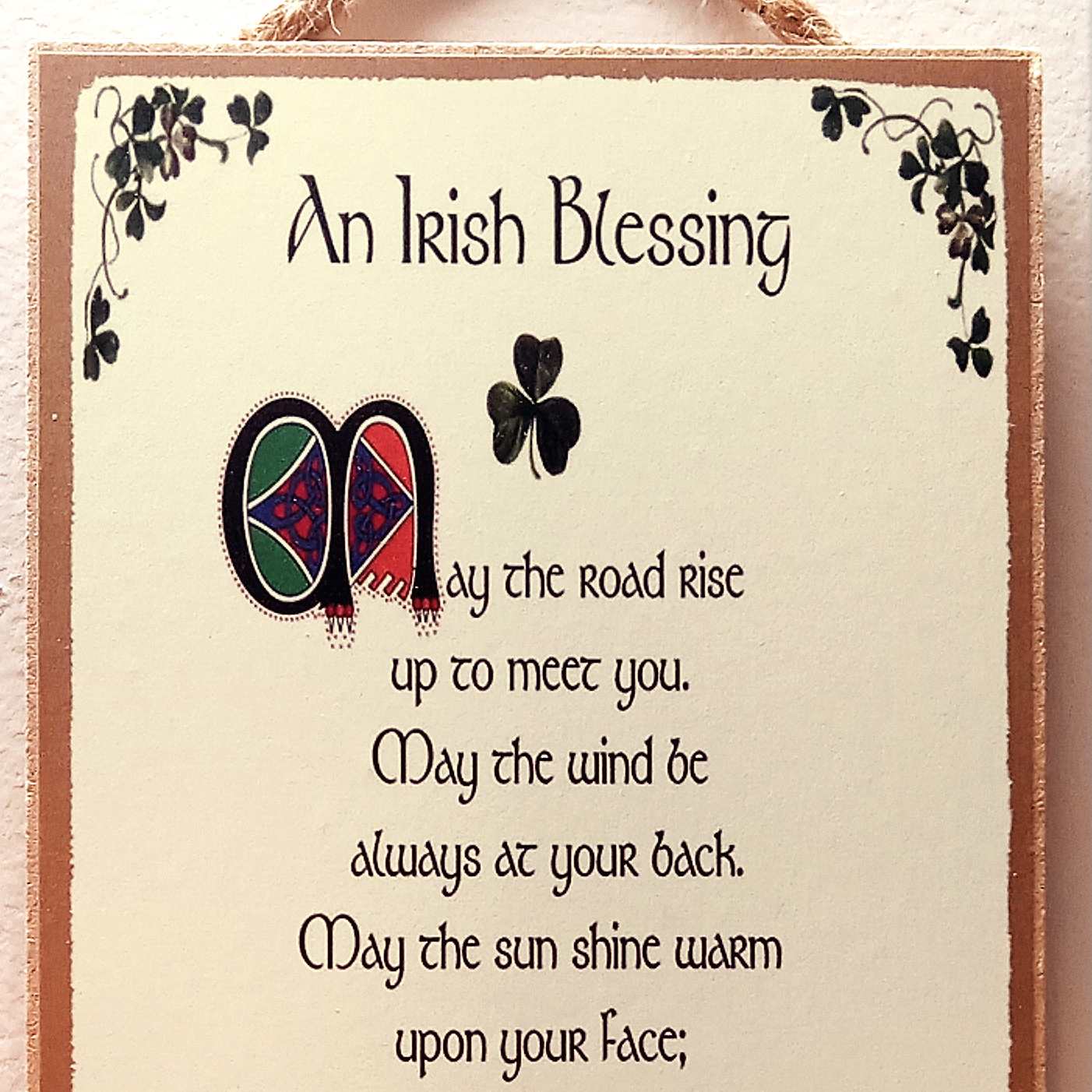 Irish Blessing Plaque - Wood - c5x10