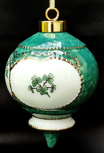 Irish Blessing Ornament Shamrocks Xi52s