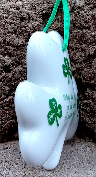 Shamrock Christmas Ornament Irish Blessing