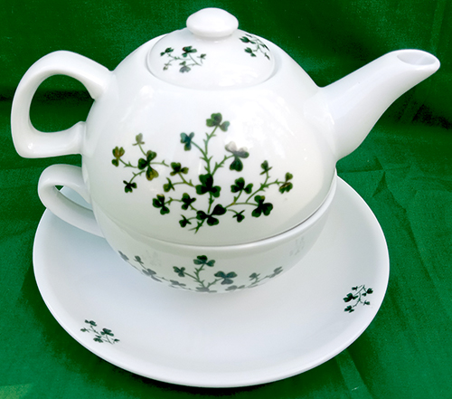 Shamrock Small Teapot - Bewley Irish Imports