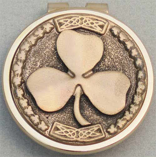 Shamrock Money Clip - Pewter Emblem