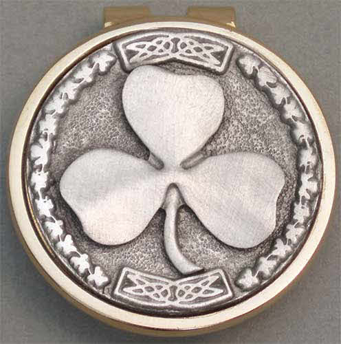 Shamrock Money Clip - Gold Emblem