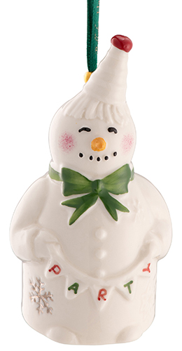 Belleek Ornament - Snowman - Party