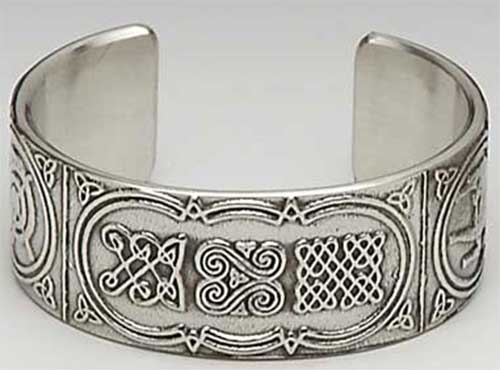 Sterling Silver Mens Heavy Celtic Knot Bracelet | Silver Mens Heavy Bracelet