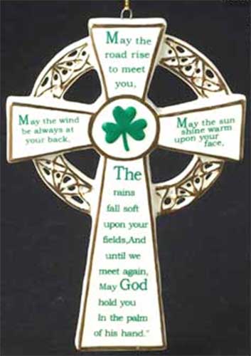 Celtic Cross Ornament Irish Blessing