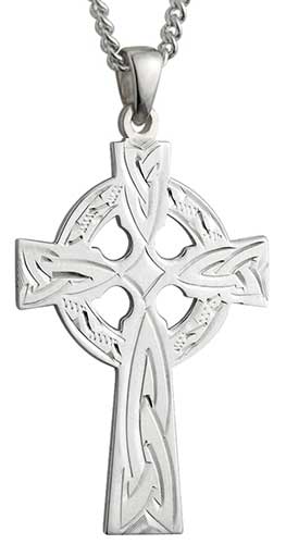 Details about   New Men's 0.925 Sterling Silver Irish Celtic Knot Cross Religious Pendant 