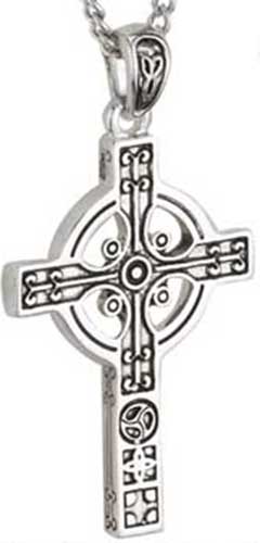 Details about   Men's Stainless Steel Large Celtic Cross Irish Knot Pendant Necklace 