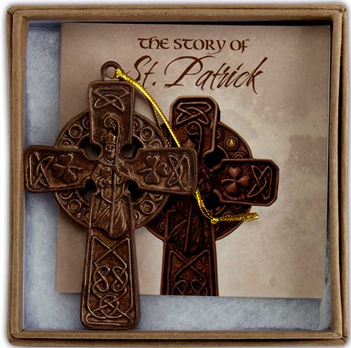 leather Ornament Irish or Celtic Cross