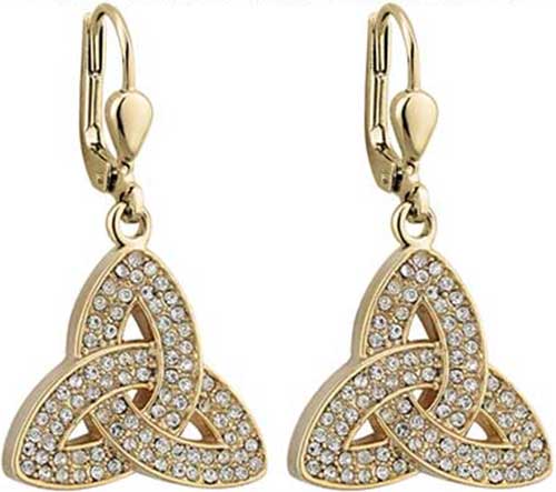 Celtic Earrings - Trinity - Gold Plated - 33690g